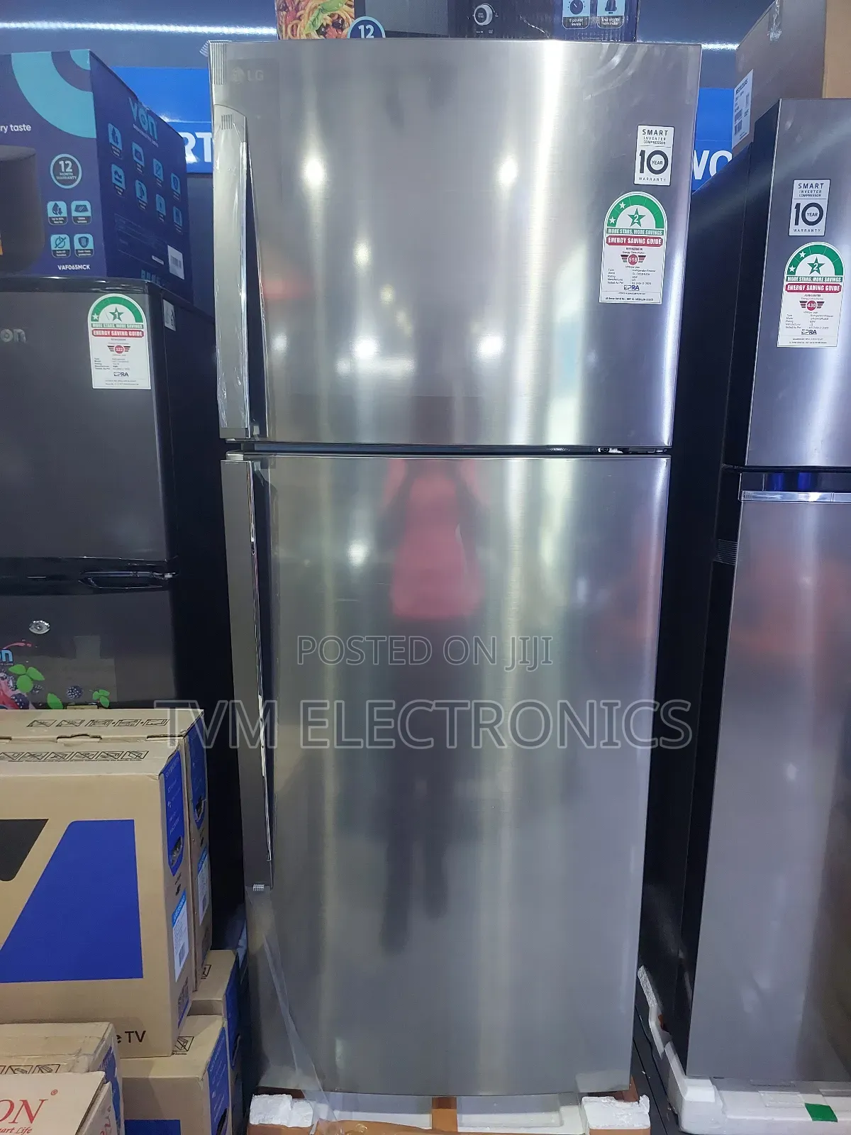 Lg Gl-C652hlcm Top Freezer Fridge, 438 L - Smart Inverter Compressor