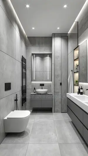 Modern Toilet Bathroom Renovation | Tiling, Fixtures Finishing