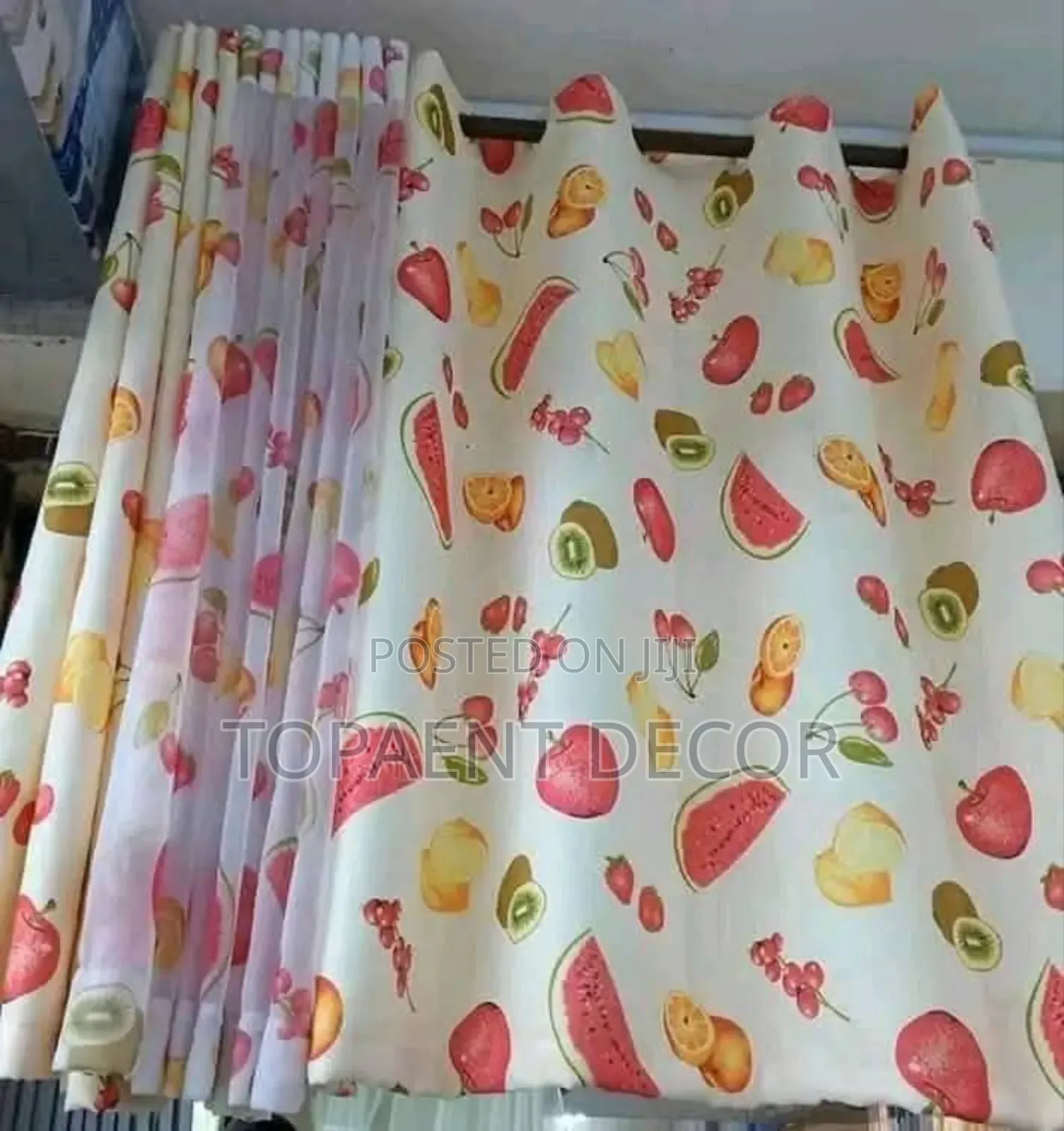 Kitchen Window and Sheer Matching Curtains for Elegance