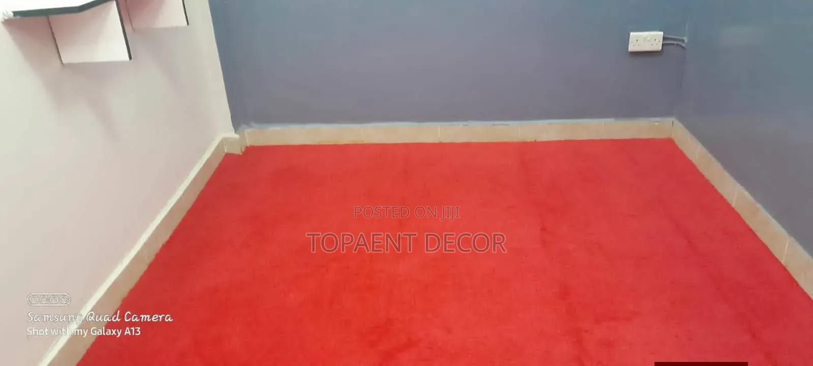Vip Plain Red Full Bedroom Coverage Wall to Wall Carpets