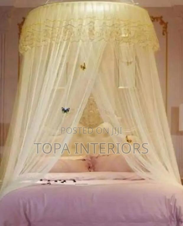 Free Size Cream Lightweight Mesh Round Dome Mosquito Nets