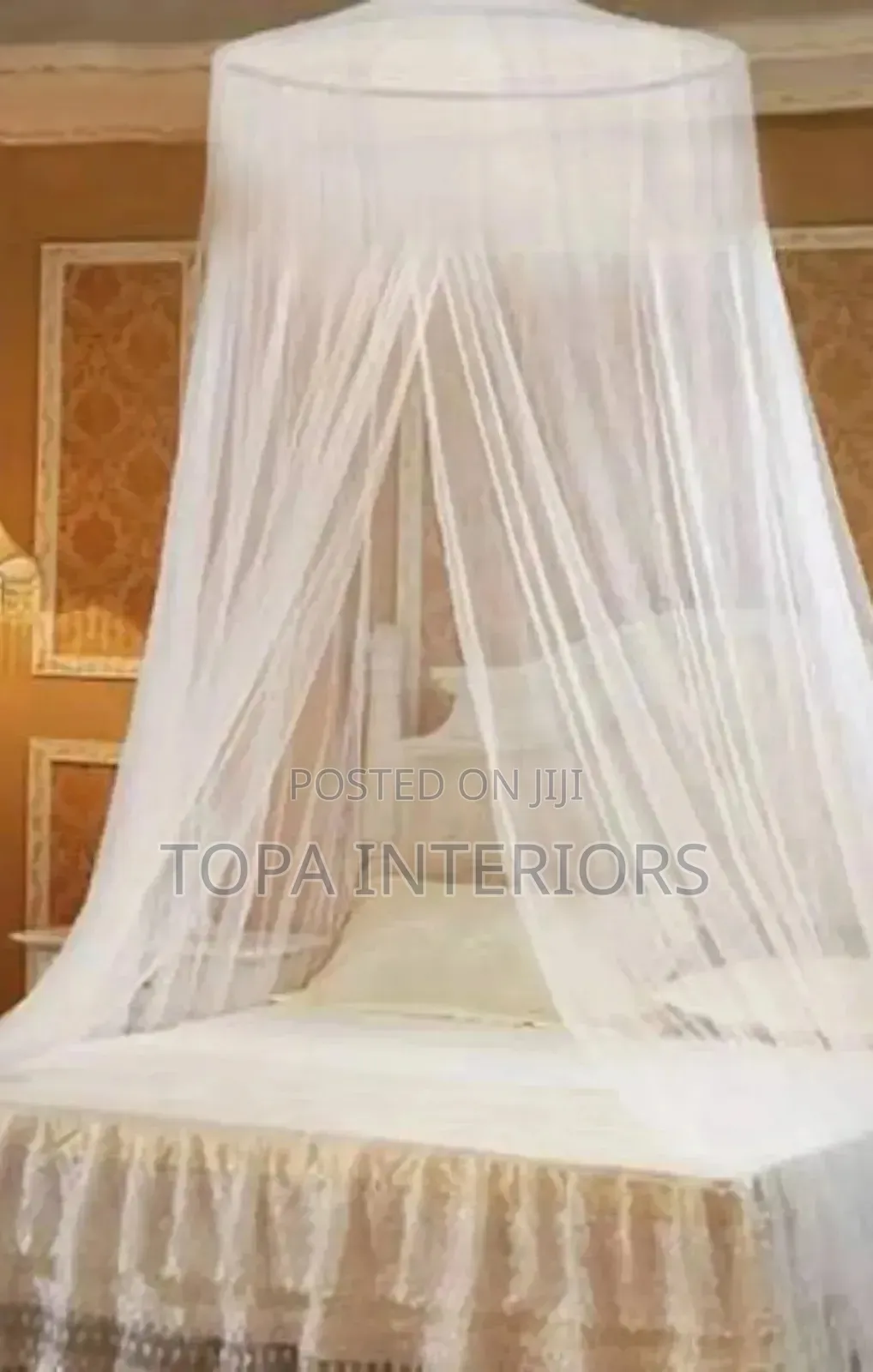 Diy-Friendly White Round Mosquito Net That Is Machine Washable