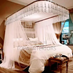 4x6, 5x6 and 6x6 Curved Rail Mosquito Nets for Home, Hotel and Air BNB