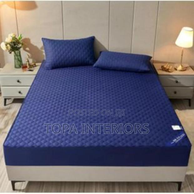 Dark Blue or Navy Blue Quilted Waterproof Fitted Mattress Covers