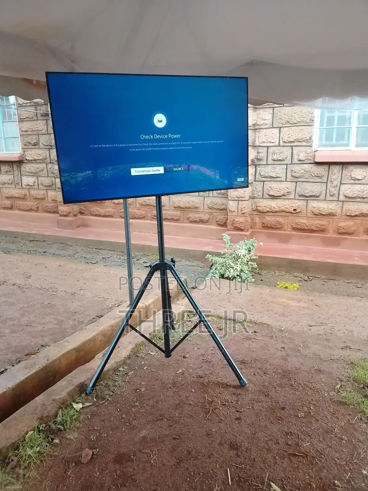 Tv Screens in Funeral Service Outdoor Set Up