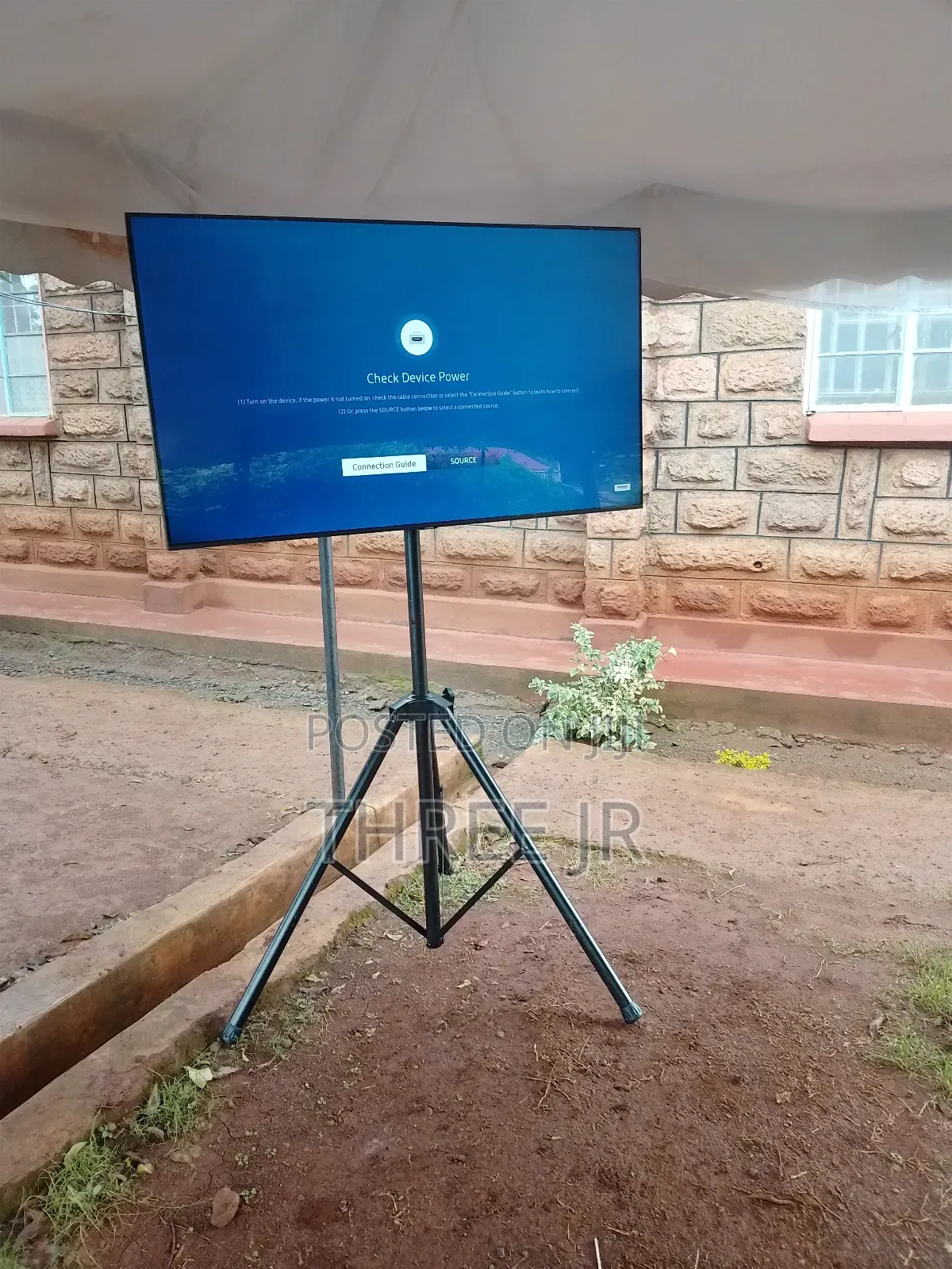 Tv Screens in Funeral Service Outdoor Set Up