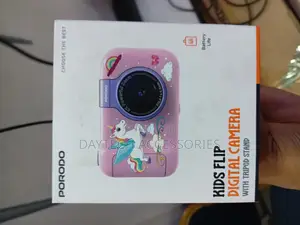 Porodo Lifestyle Kids Flip Digital Camera With a Tripod Stand.