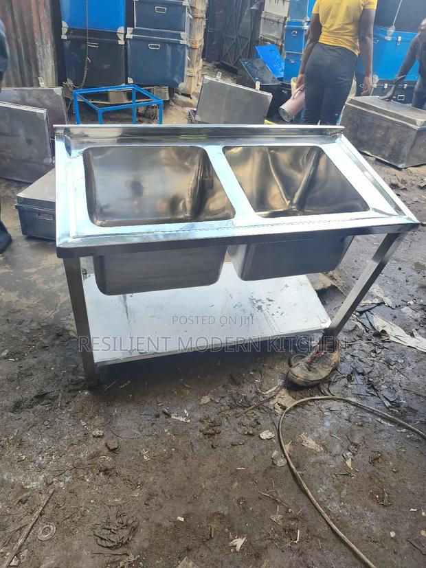Commercial Stainless Steel Double Sink 1120 X 560mm
