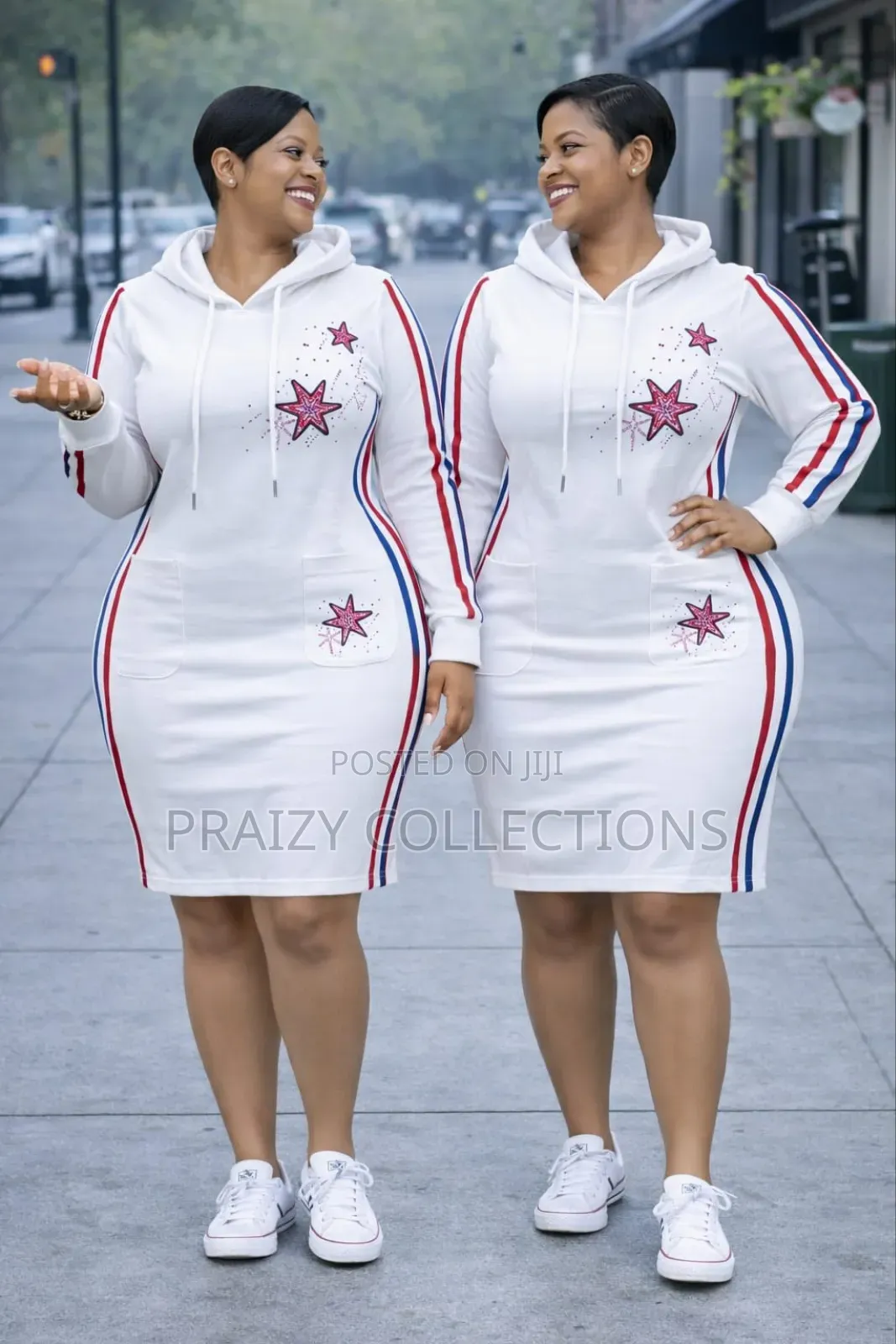 Trendy Quality Hoodie Dress With Stripes