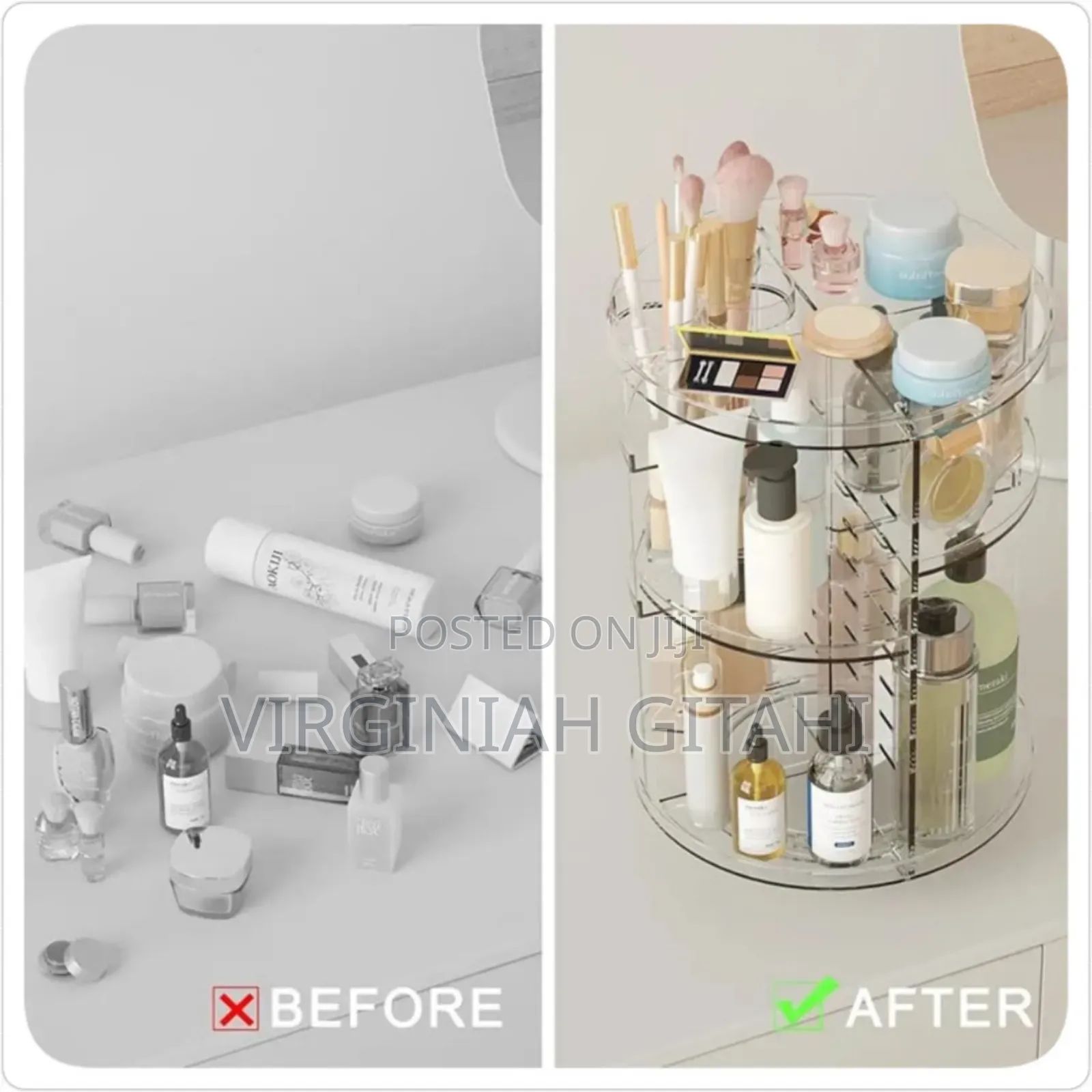 High End Luxury Rotating Makeup Organizer