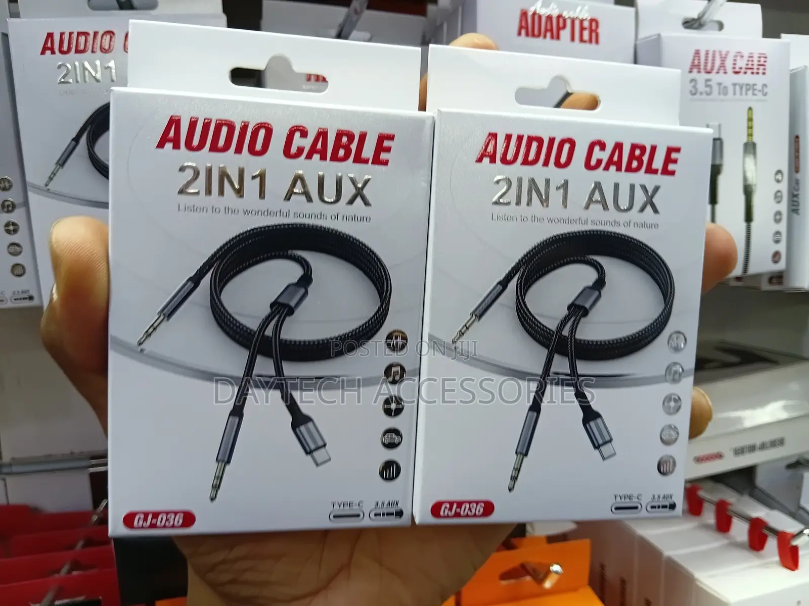 Usb Type C to Dual 3.5mm Male Aux Audio Cable 1.5m