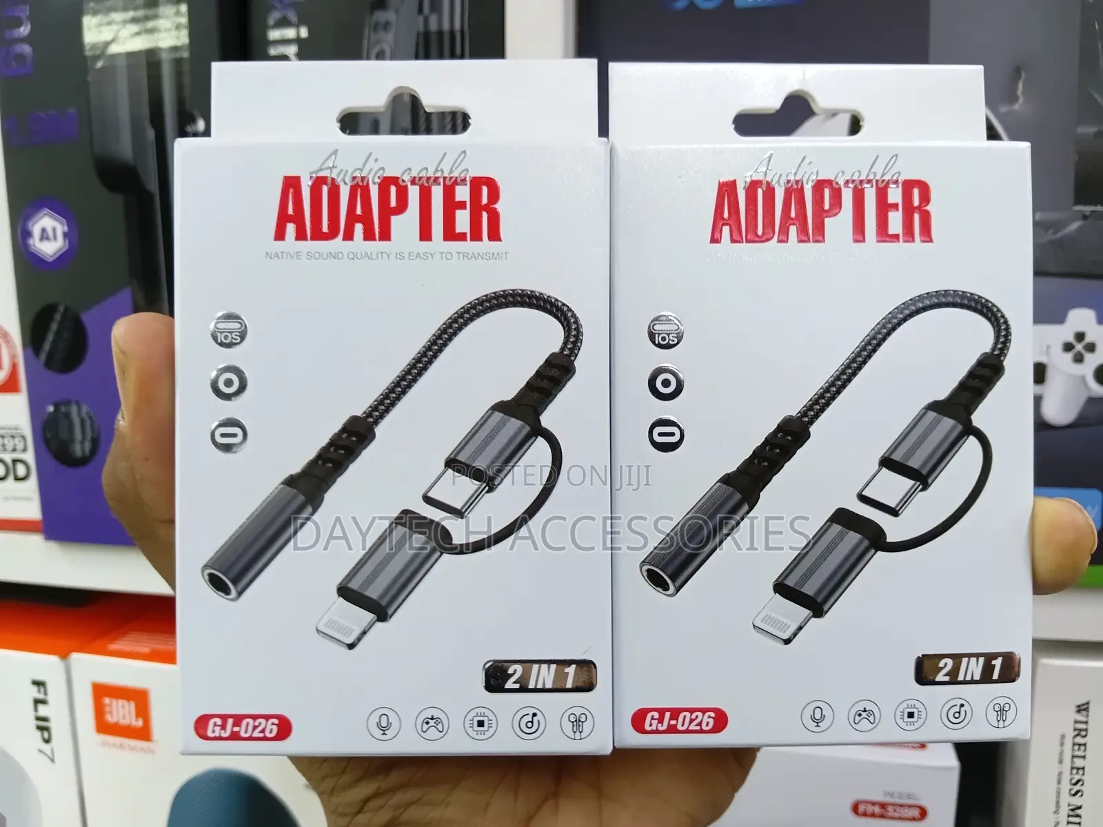 Type-C/Lightning for iPhone Audio Aux Adapter Cable