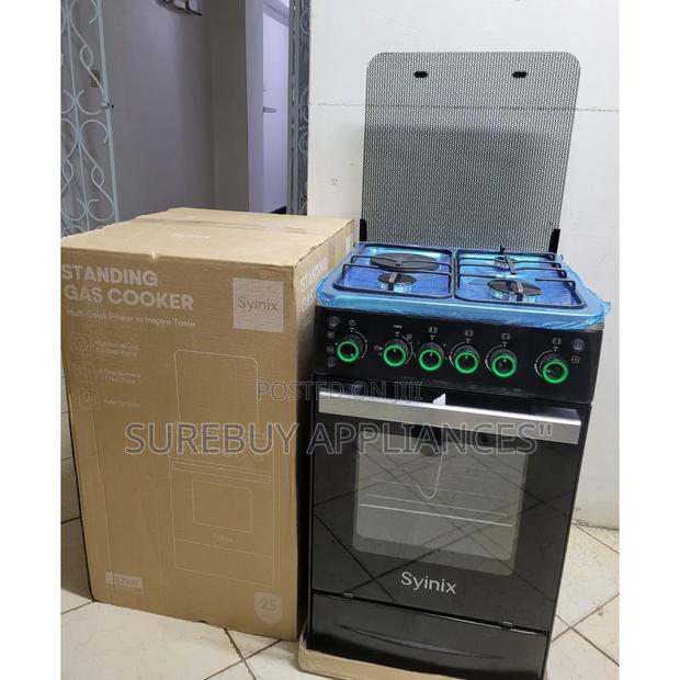Syinix 50×55 3 Gas + 1 Electric Standing Cooker With Oven Grill