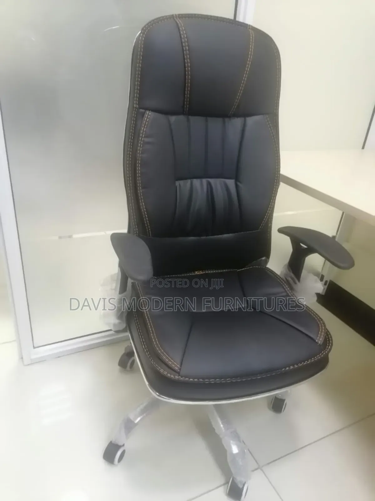 Black Leather Executive Office Chair