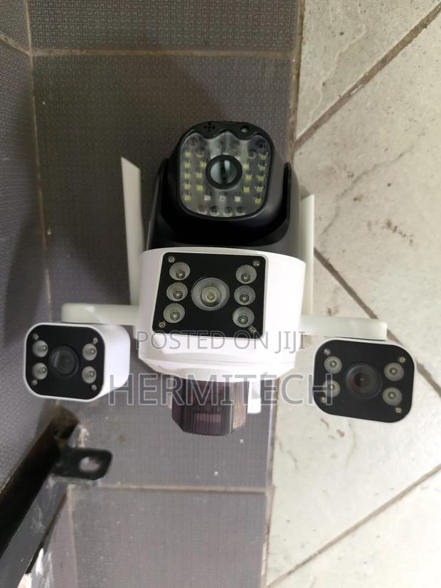 All in One CCTV Camera 4g Smart Ethernet Cable Triple Lens Alarm Siren - thumbnail 2