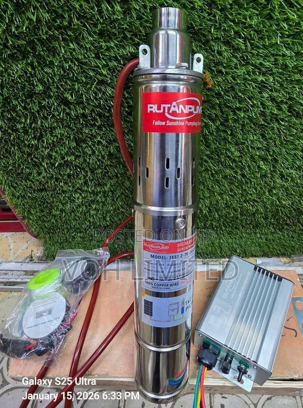 Rutan Solar Pump 70m by 275watts Comes With an Inverter