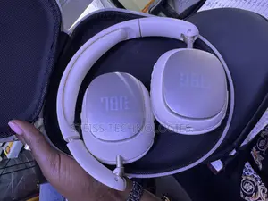 Beige JBL Wireless Portable Headphones