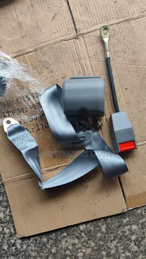 Universal Grey Vehicle Safety Belt Complete