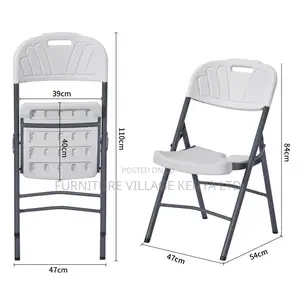 Outdoor Chair; White Foldable Outdoor Patio Chair