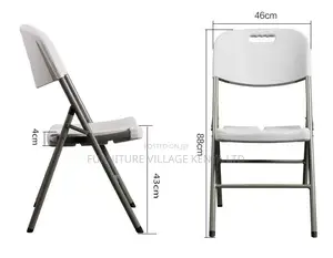 Outdoor Chair; White Foldable Outdoor Patio Chair