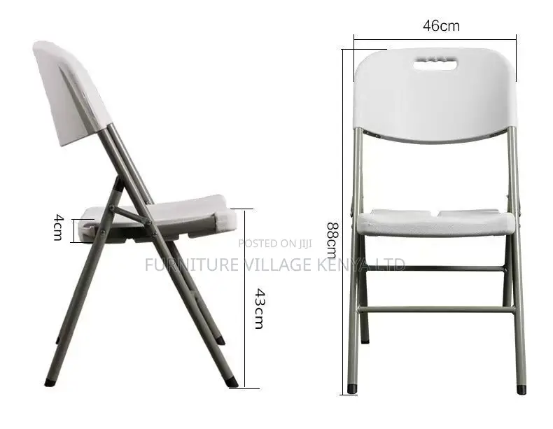 Outdoor Chair; White Foldable Outdoor Patio Chair