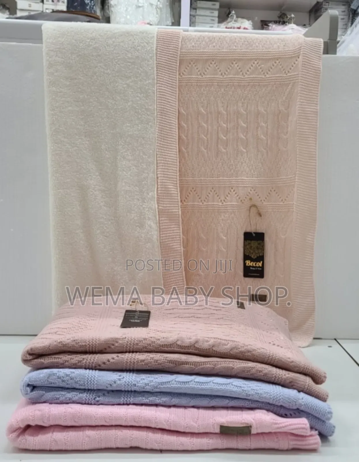 Classic Cable Knit Baby Blanket