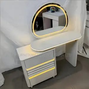 Dressers; Modern Table With Mirror and Drawers