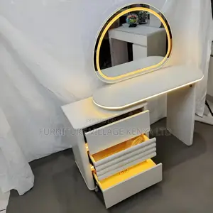 Dressers; Modern Table With Mirror and Drawers