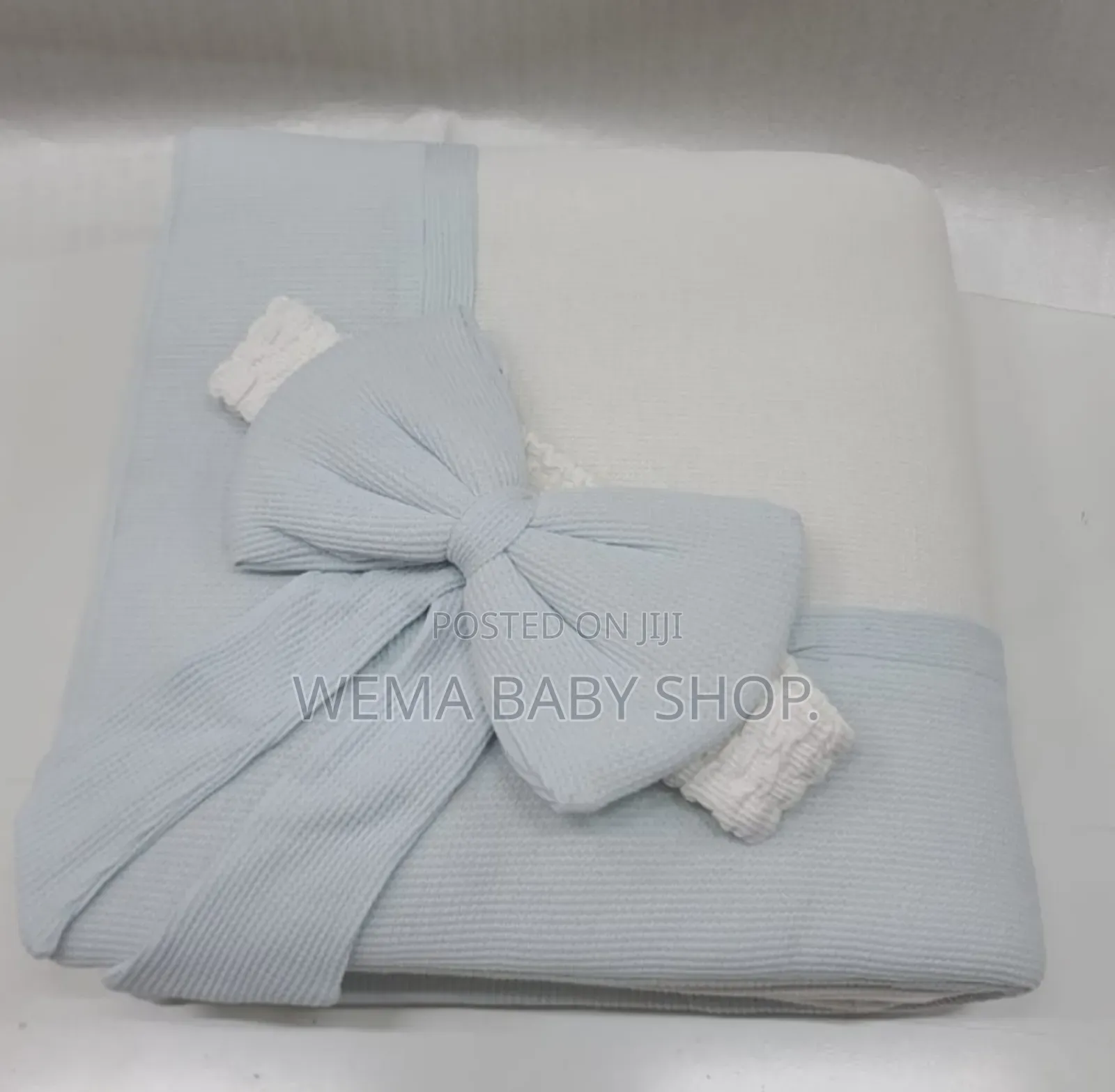Knitted Baby Christening Shawl Blanket With a Matching Beanie Hat.