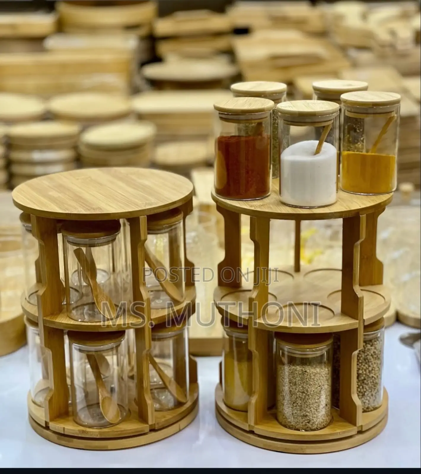 300 Ml (10 Jars ) 360 Degree Rotating Tabletop Spice Rack