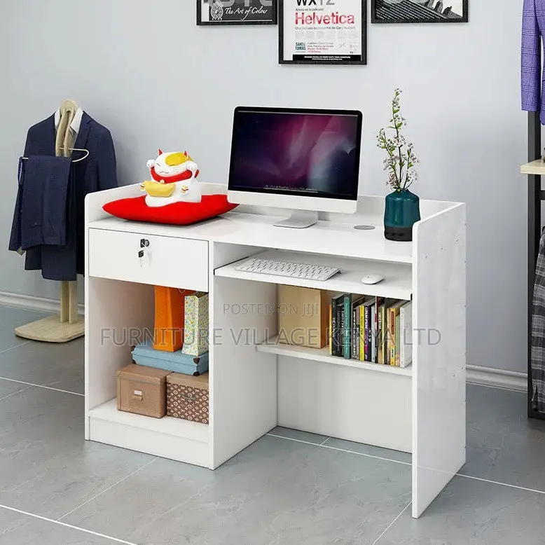 Reception Desk; 1.6m Office Welcome Reception Office Desk