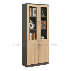 2-Door's Wooden Glass Front Document Cabinet