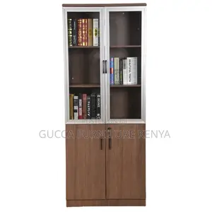 2-Door's Wooden Glass Front Document Cabinet