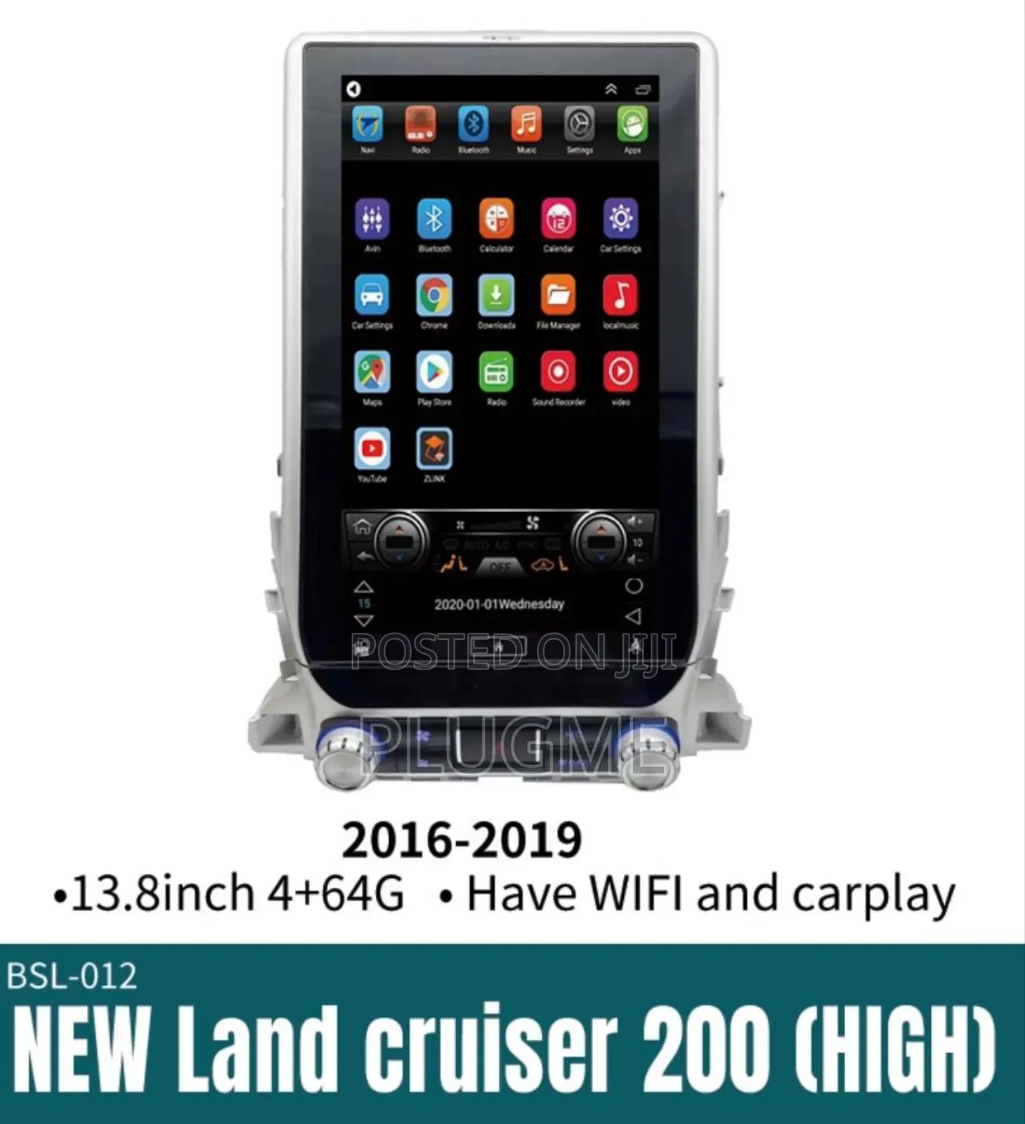 13.8 Inch Tesla Screen for Prado Lc 200