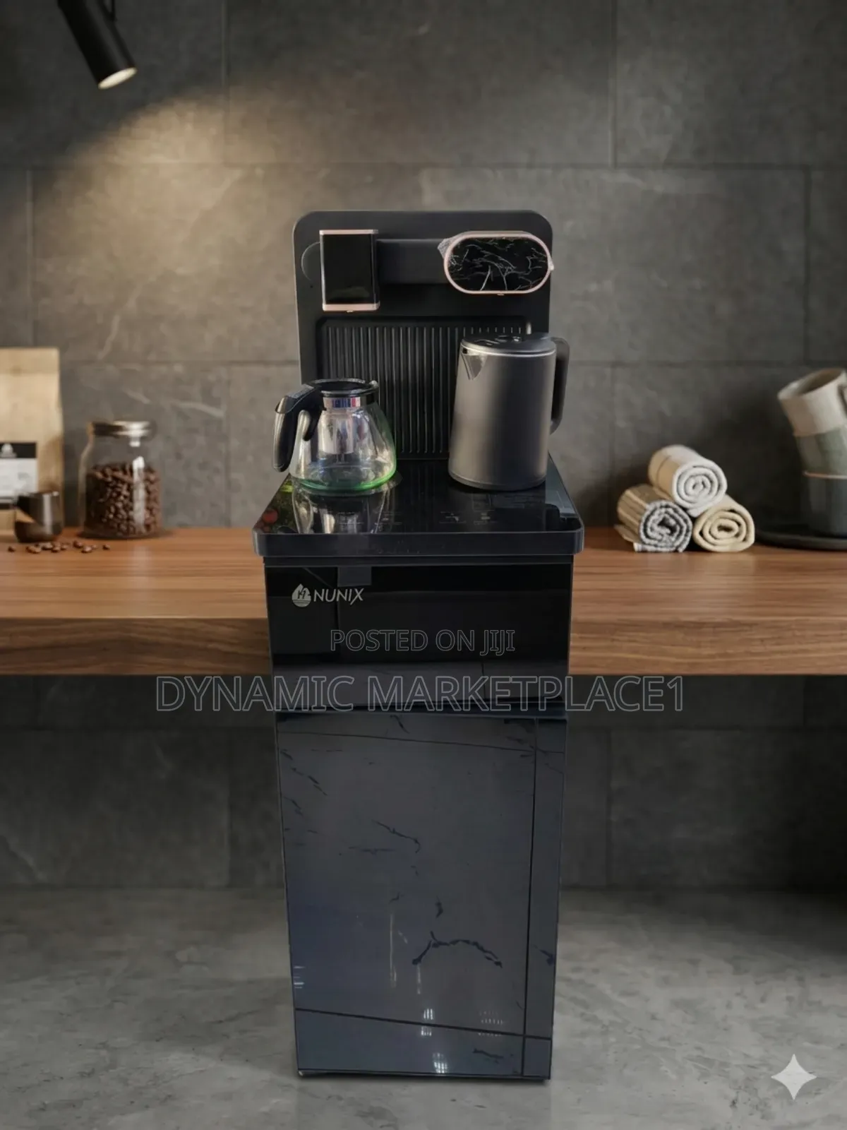 Nunix Bottom-Loading Water Dispenser With Integrated Tea Coffee Bar