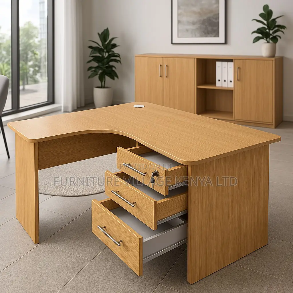 Office Desk; 1.2 Meter Curved Employee Office Desk