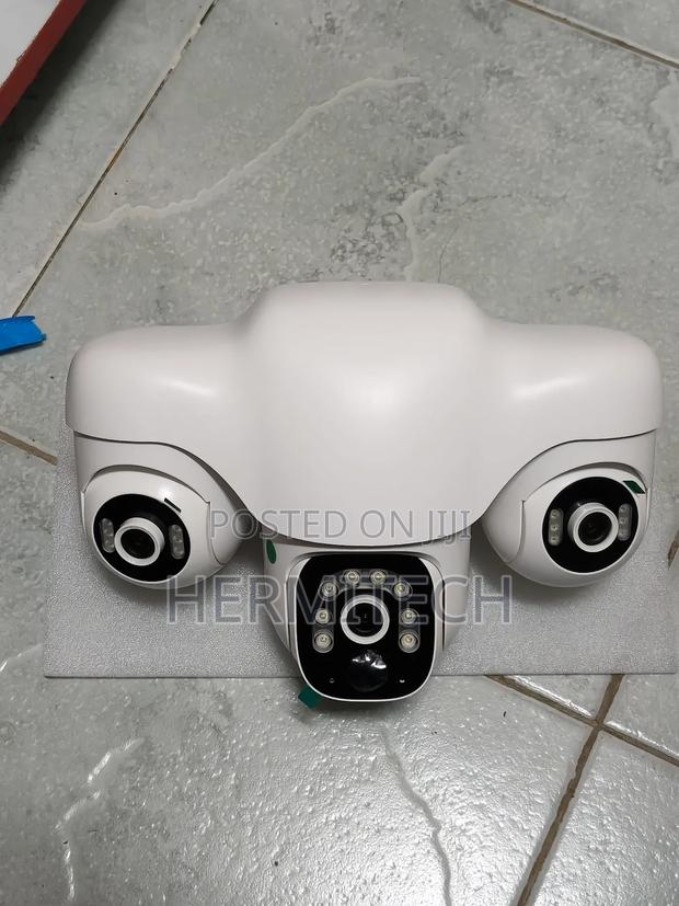 Solar Camera With Triple Lens Screen Different 4g Smart