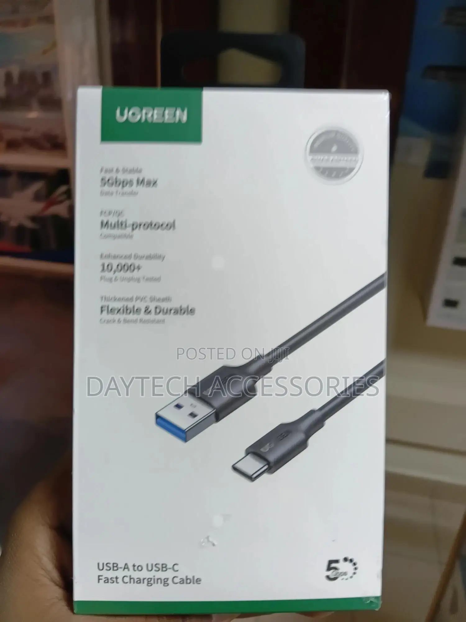 Ugreen Usb-a 2.0 Male to Usb-C Male Fast Charging Cable 2m
