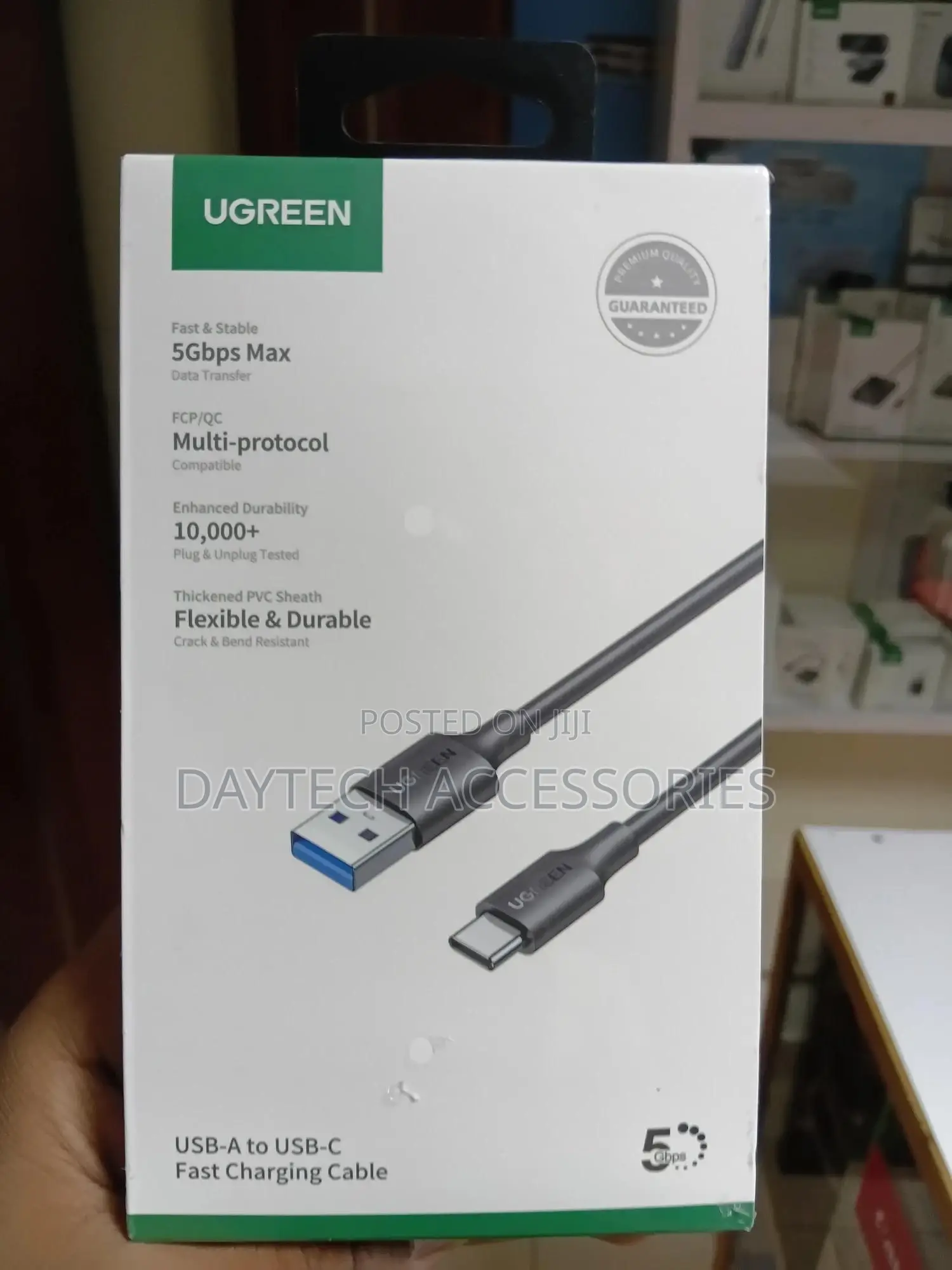 This Is a Ugreen 2m Usb 2.0 to Usb-C Fast Charging Cable - Black