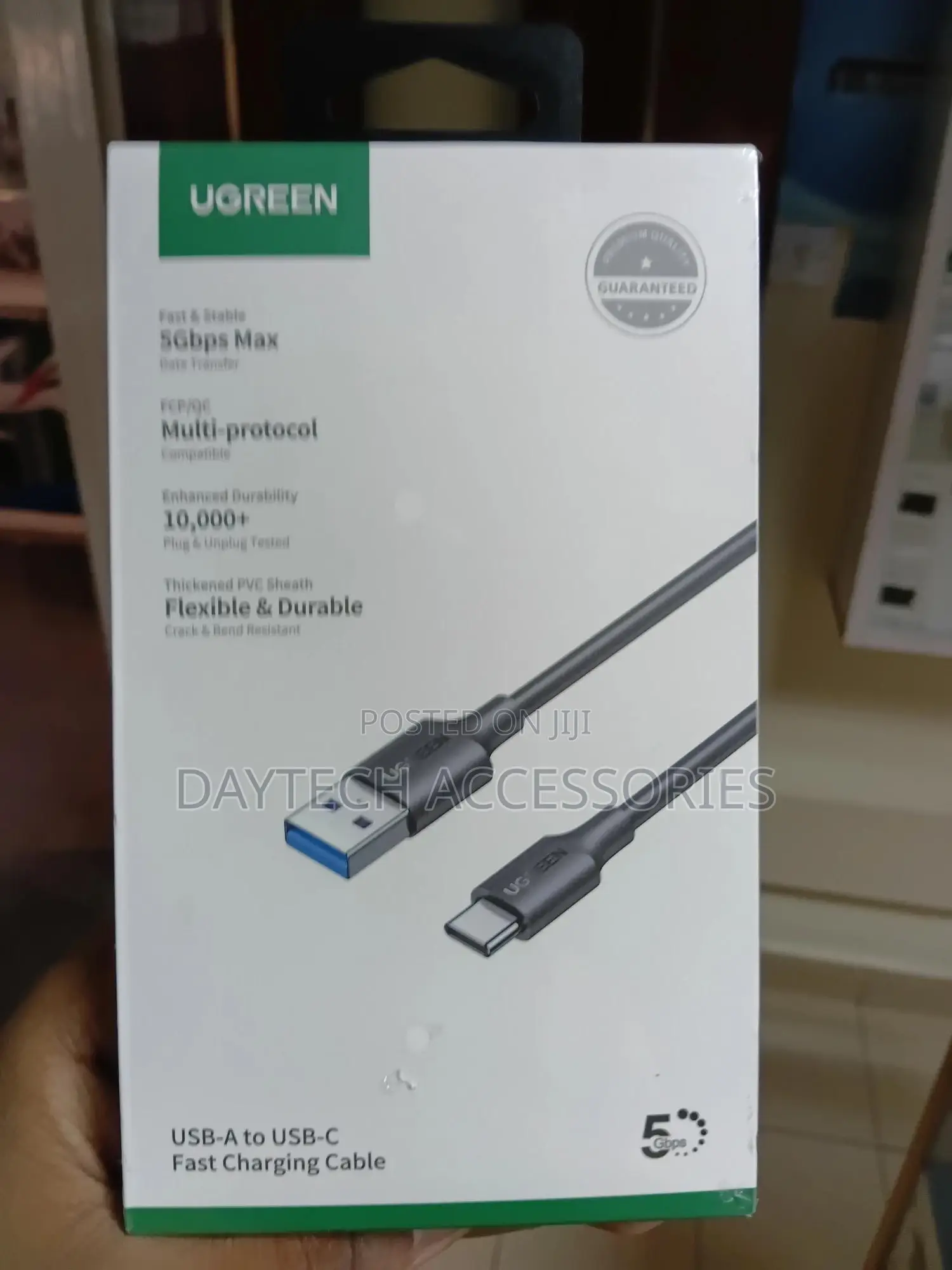This Is a Ugreen 2m Usb 2.0 to Usb-C Fast Charging Cable - Black