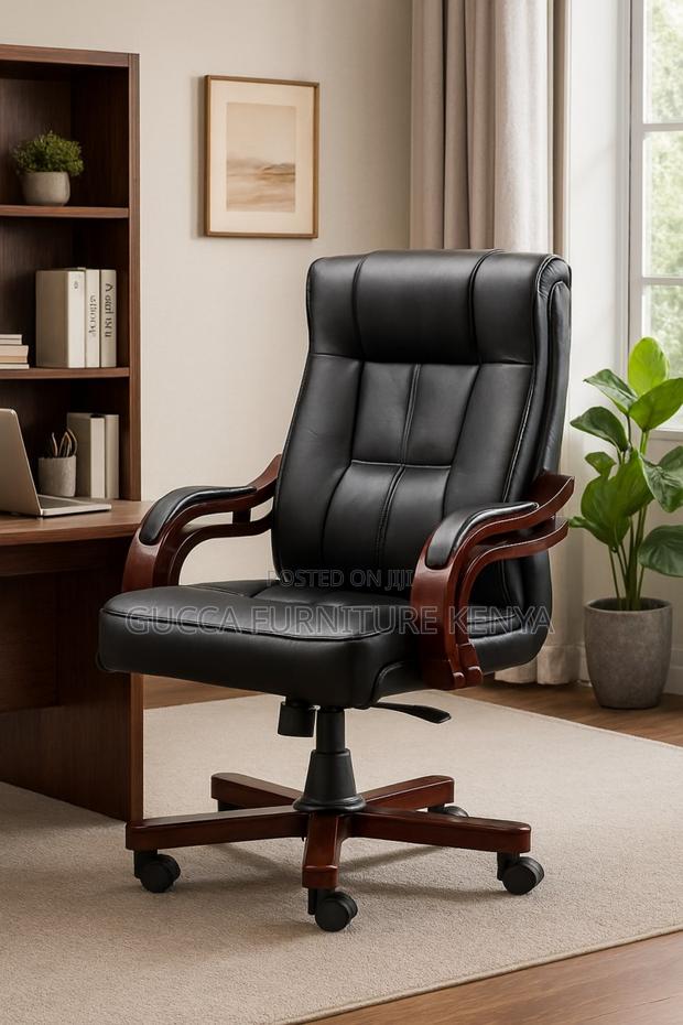 Ergonomic Leather Executive Bliss Chair - thumbnail 4