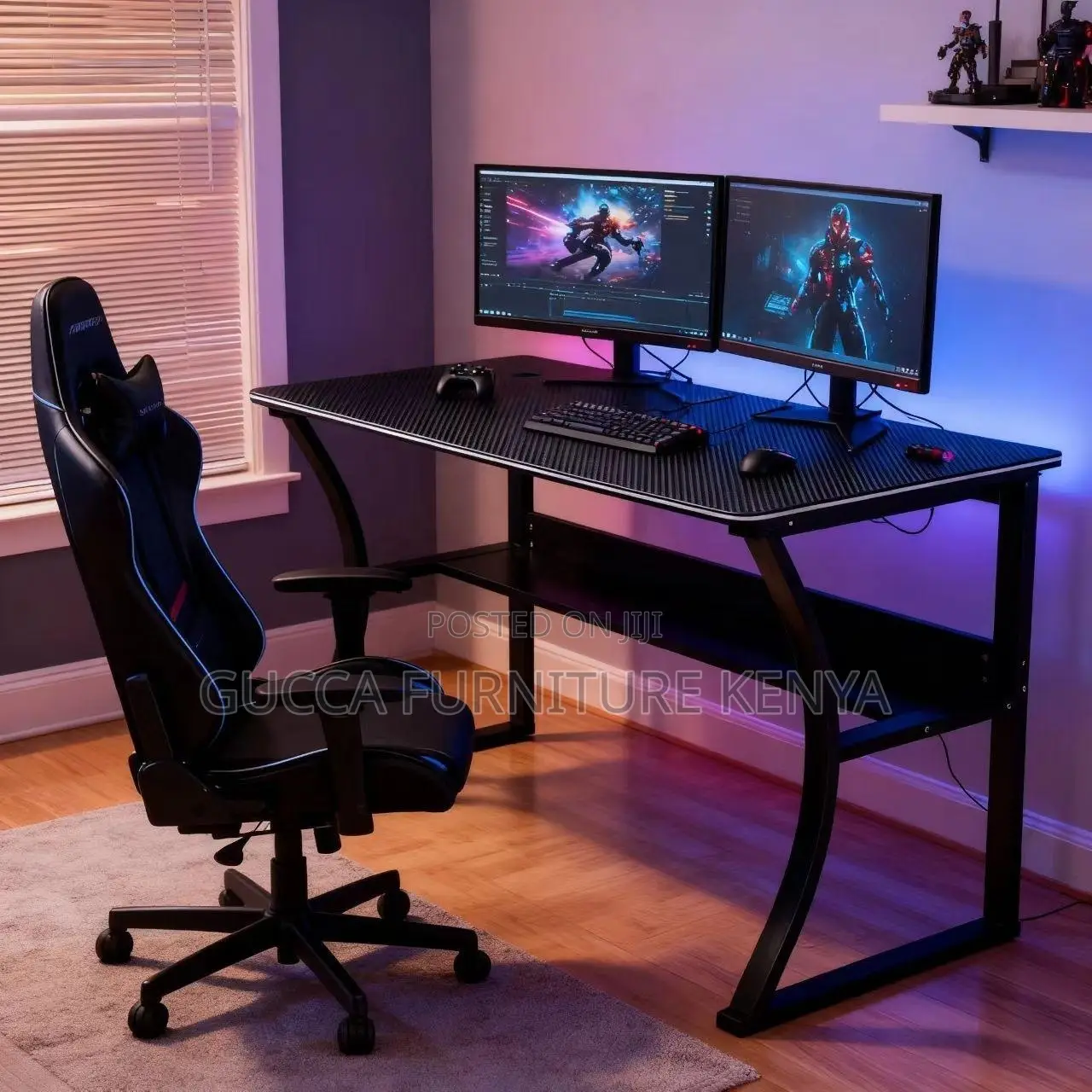 Home Study Desk With Integrated Book Storage
