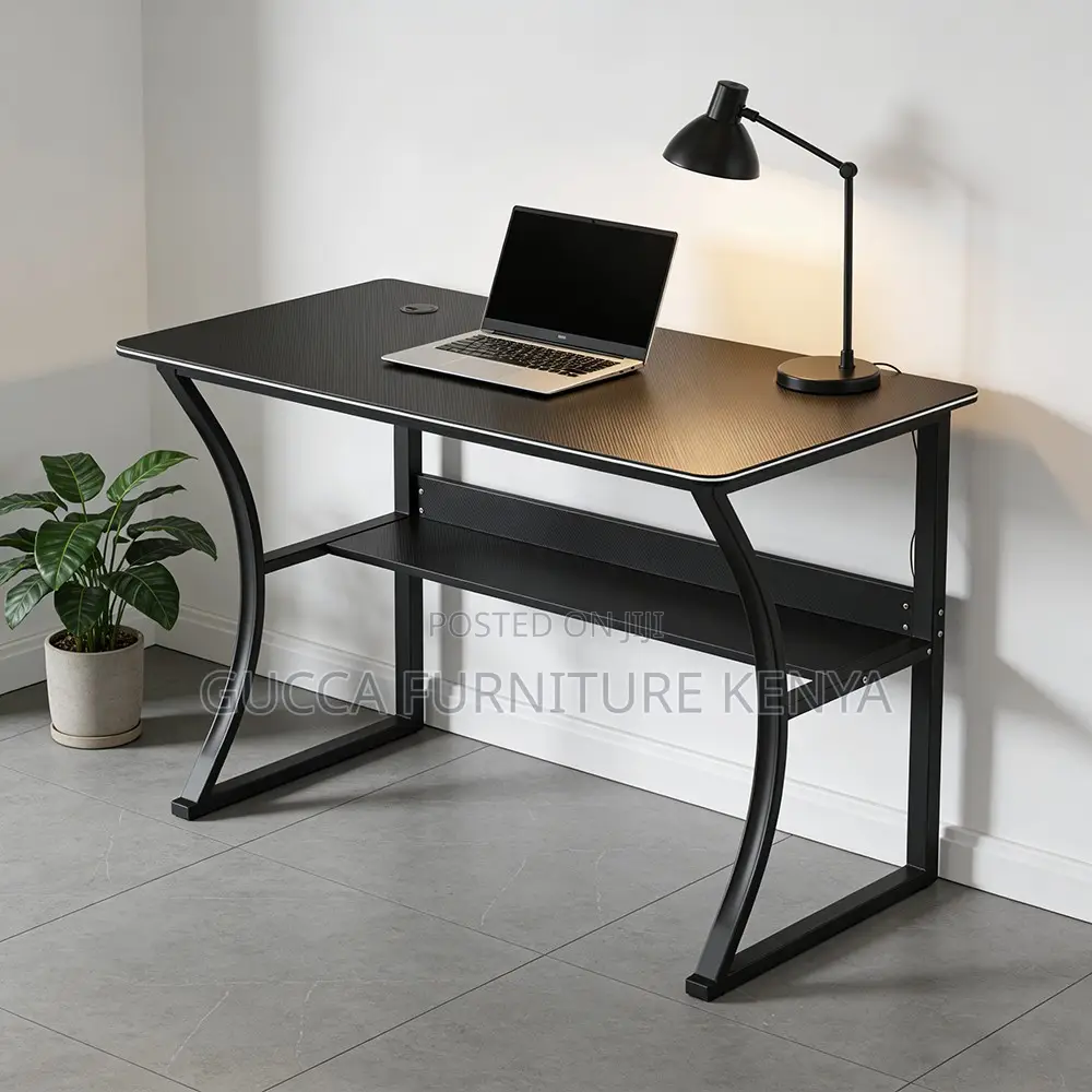 Home Study Desk With Integrated Book Storage