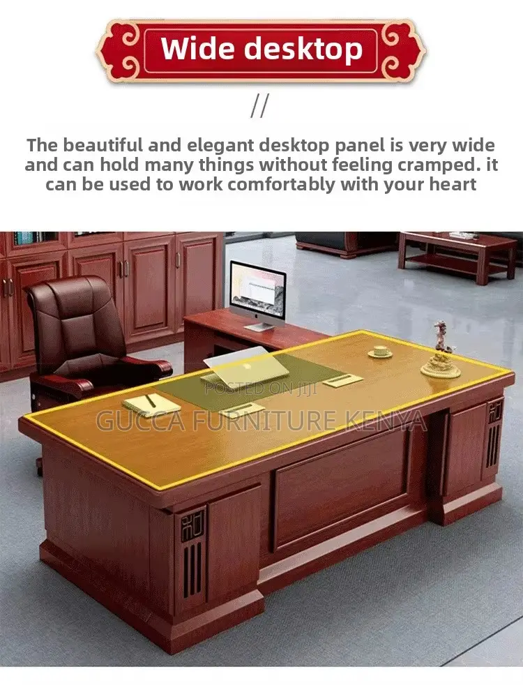 1.8m Mahogany Executive Manager's Desk