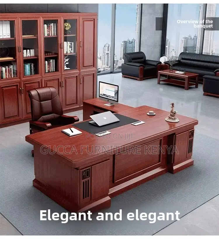 1.8m Mahogany Executive Manager's Desk