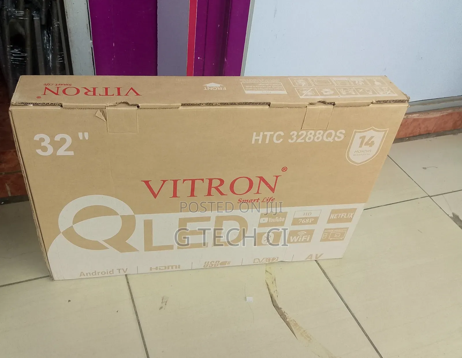 Vitron Htc3200s 32" Smart Android TV Plus Free TV Bracket Mounting