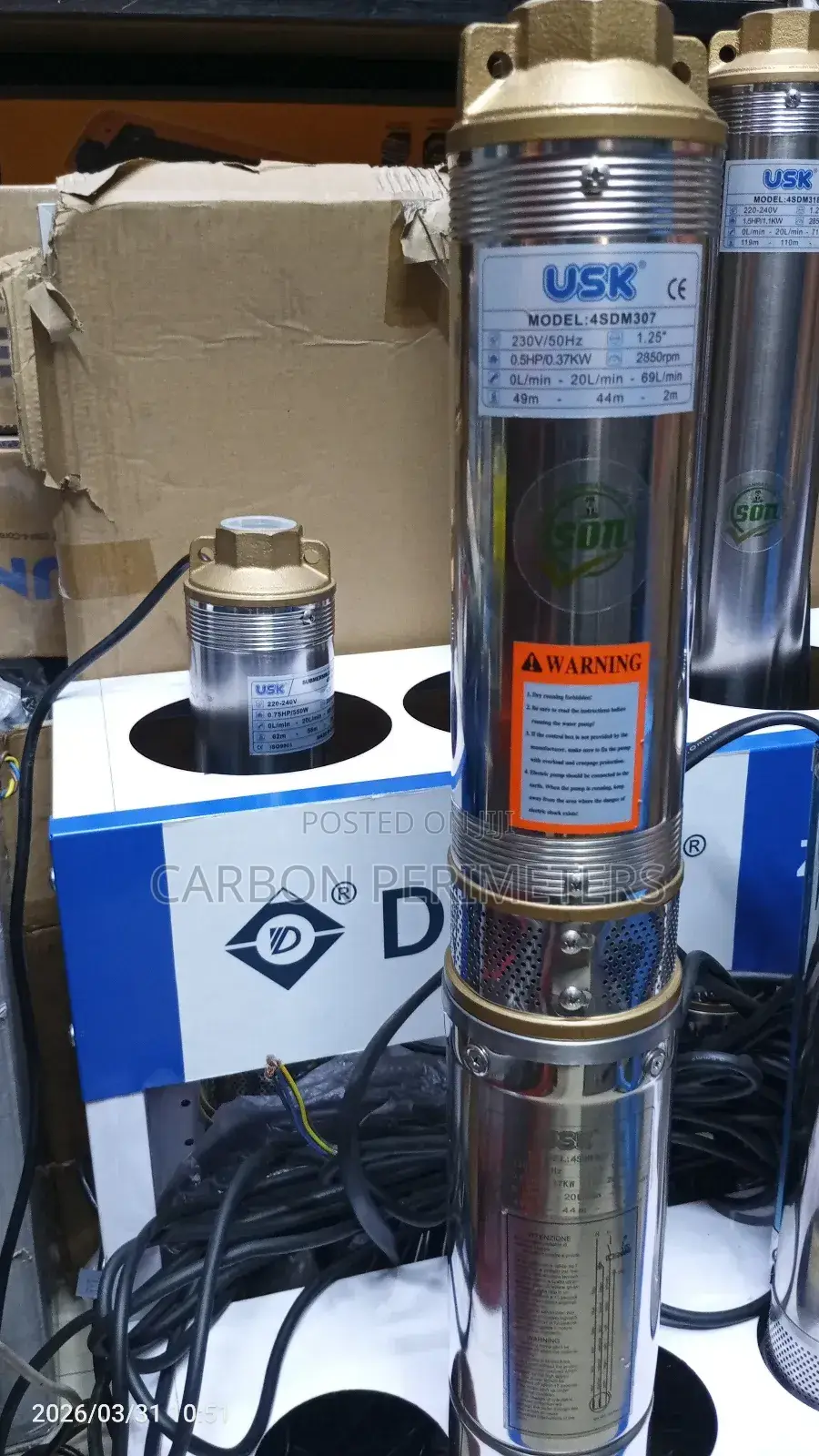 Usk 0.5 Hp Submersible Pump