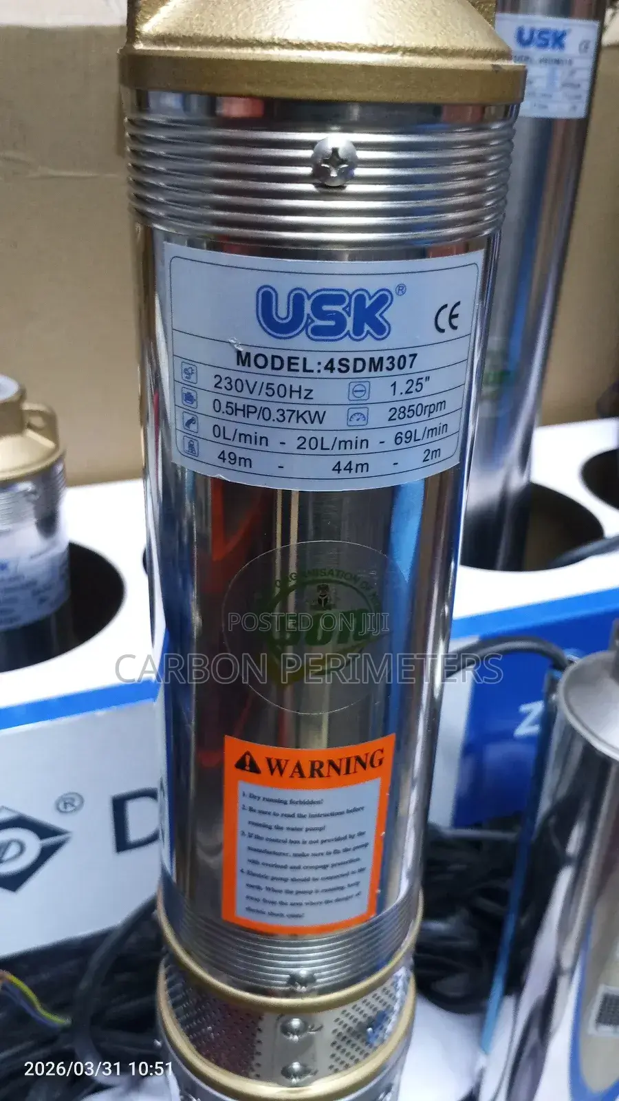 Usk 0.5 Hp Submersible Pump