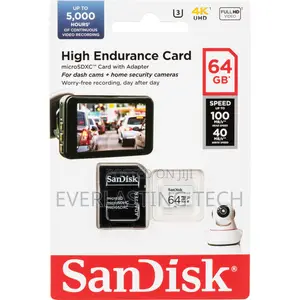 Sandisk High Endurance Microsd 64gb + Adapter