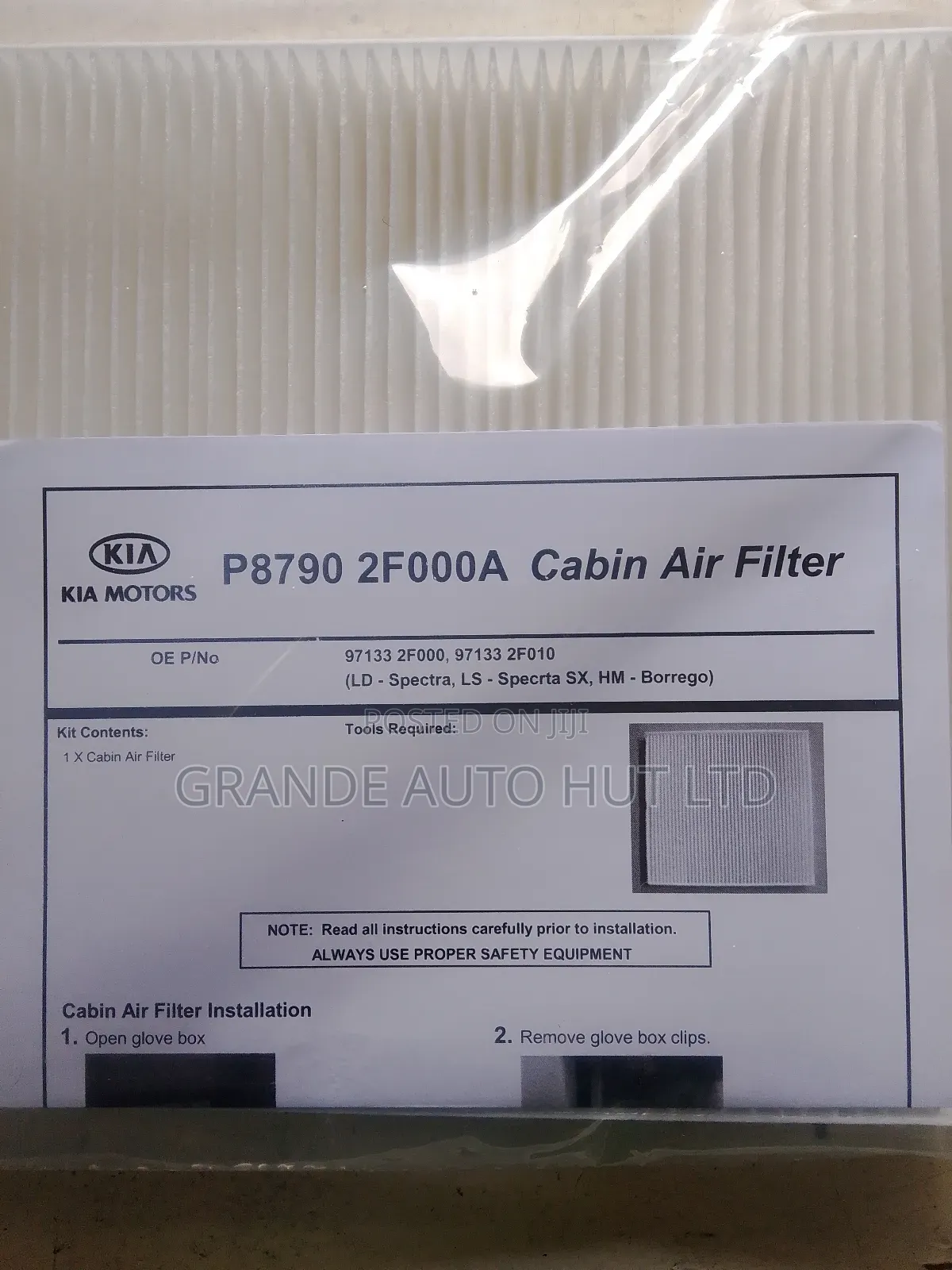 Ac Cabin Filter Kia Sorento 2013 (Genuine)